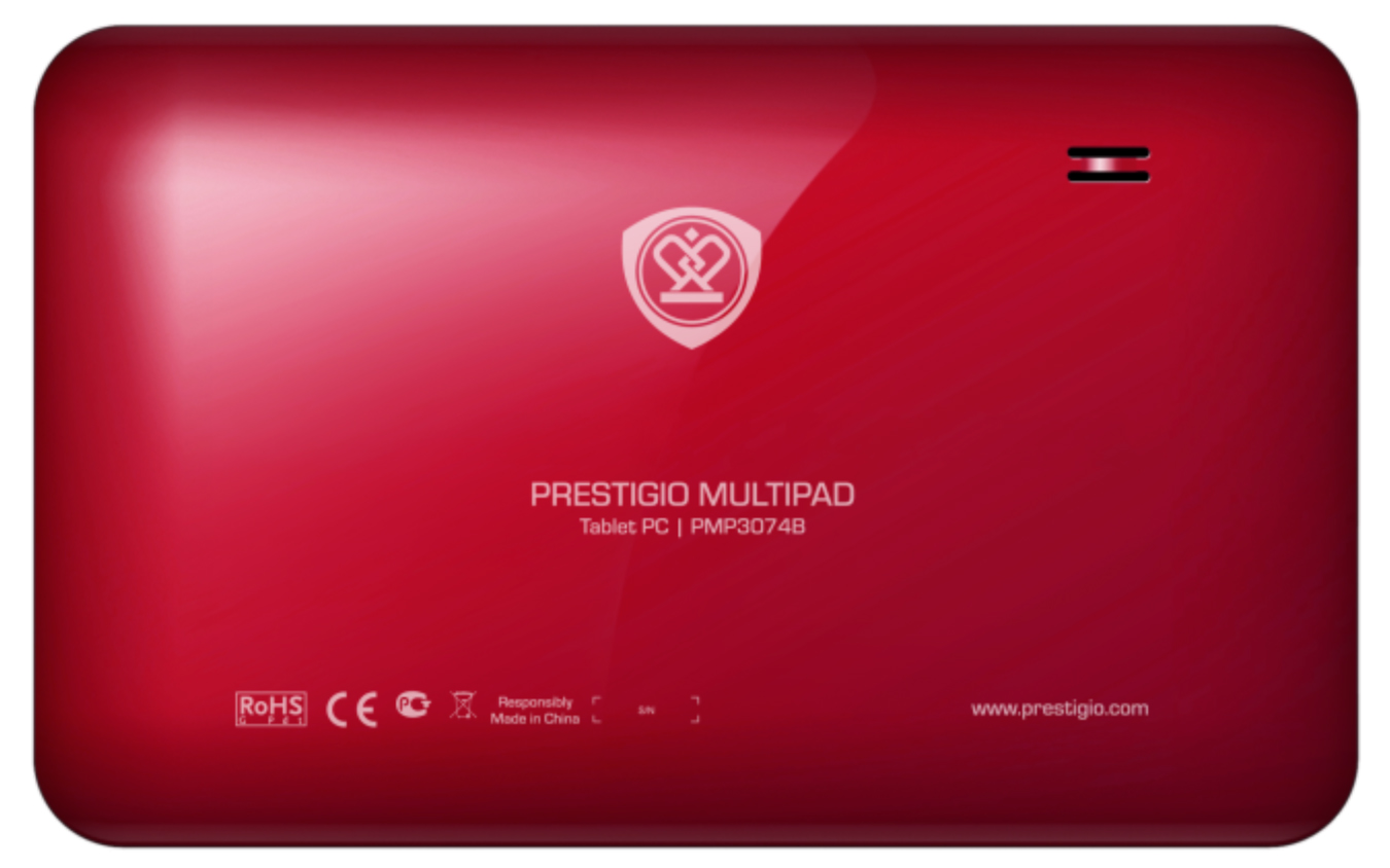 Планшетный компьютер Prestigio PMP3770B - обратная сторона планшета