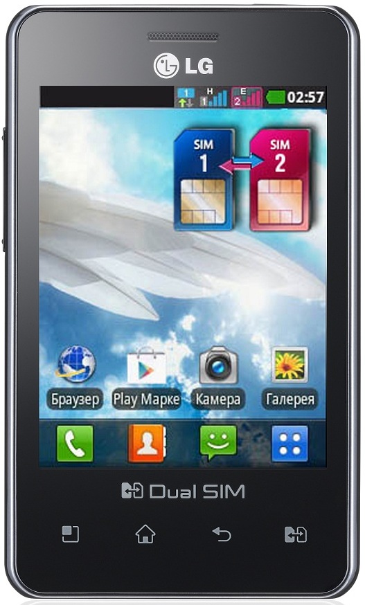 смартфон с 2 SIM-картами LG Optimus L3 Dual