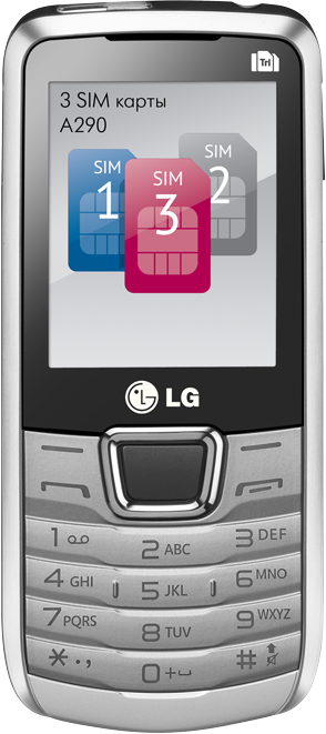 LG A290: телефон с 3 SIM-картами