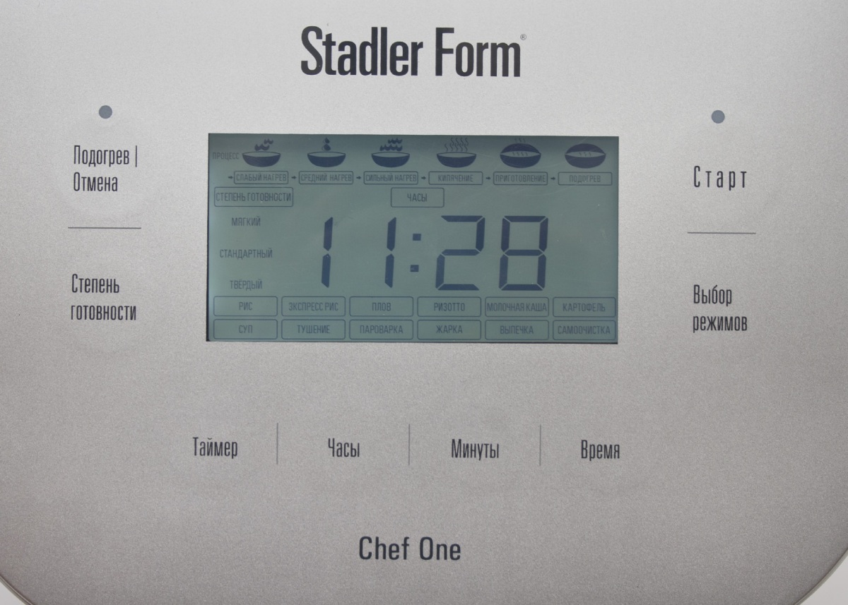 Мультиварка STADLER FORM Chef One - управление