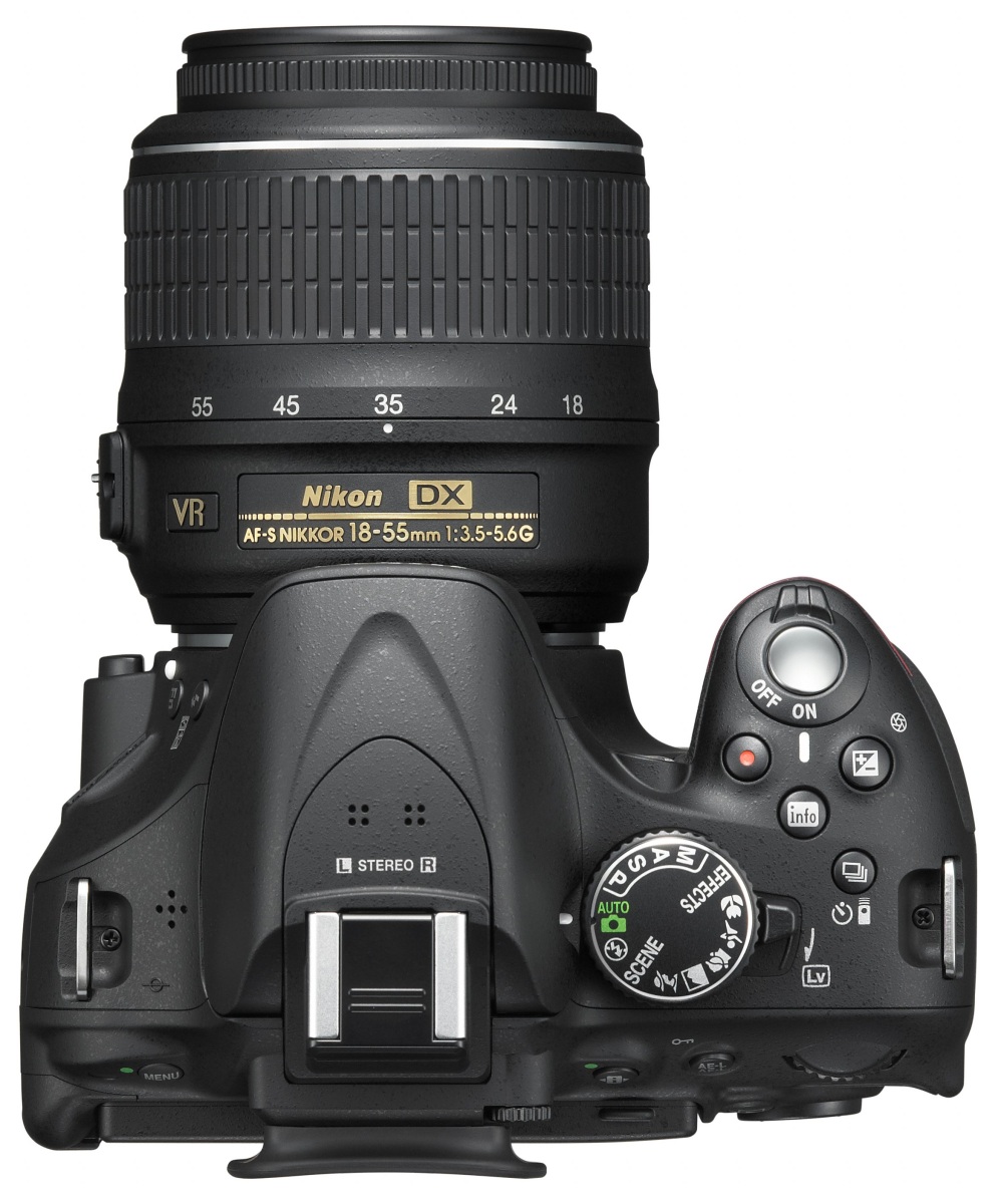 Зеркальный фотоаппарат Nikon D5200 - сверху