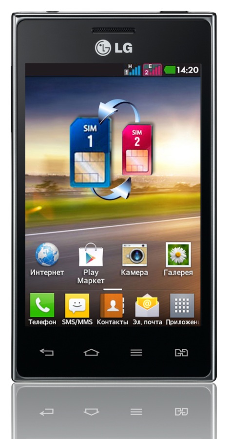 Смартфон LG Optimus L5 Dual