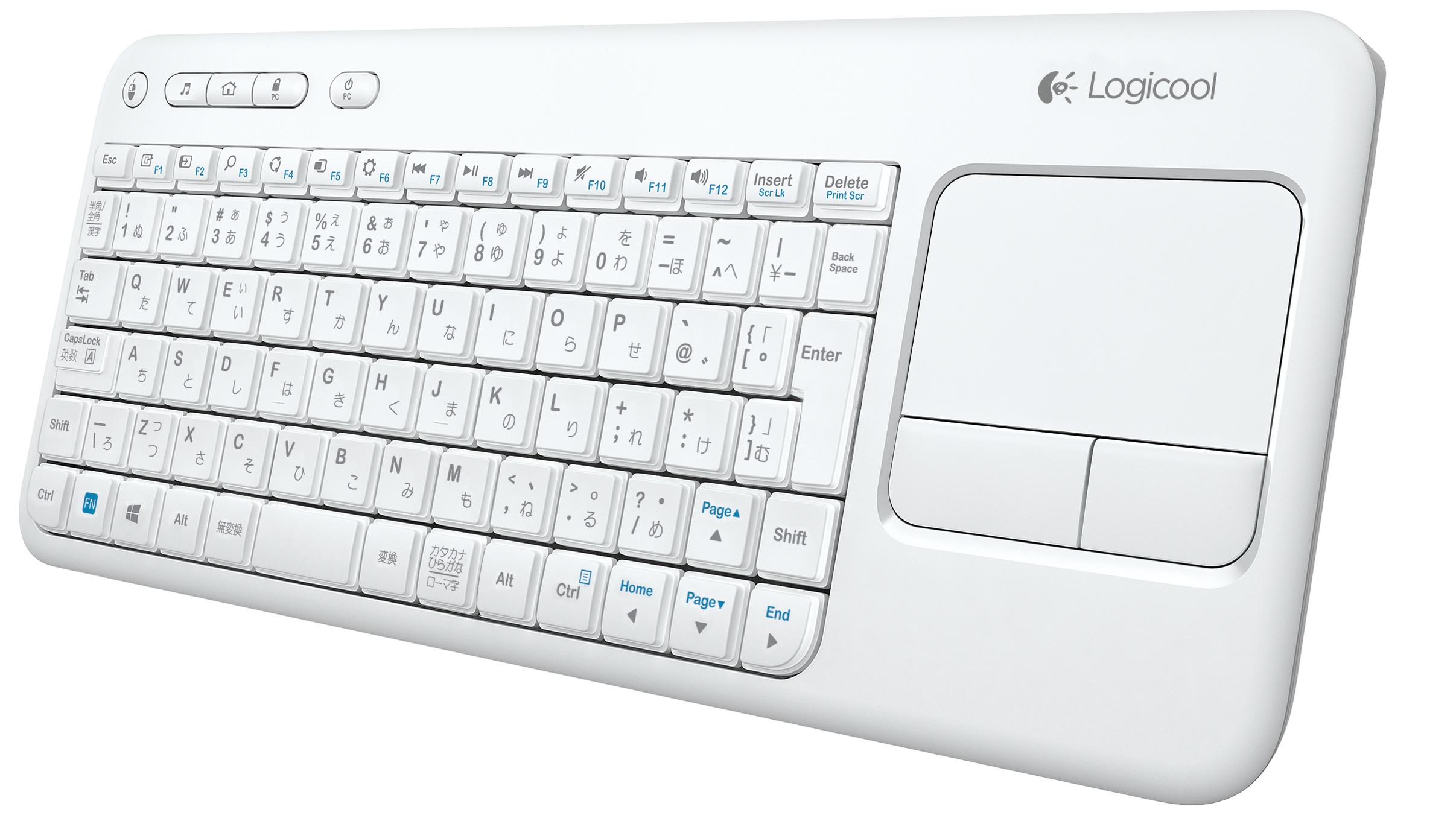 Клавиатура Logitech Wireless Touch Keyboard K400 White