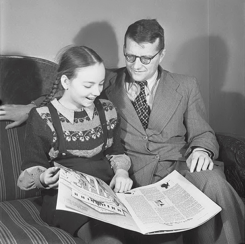 10. Дмитрий Шостакович с дочерью. 1955