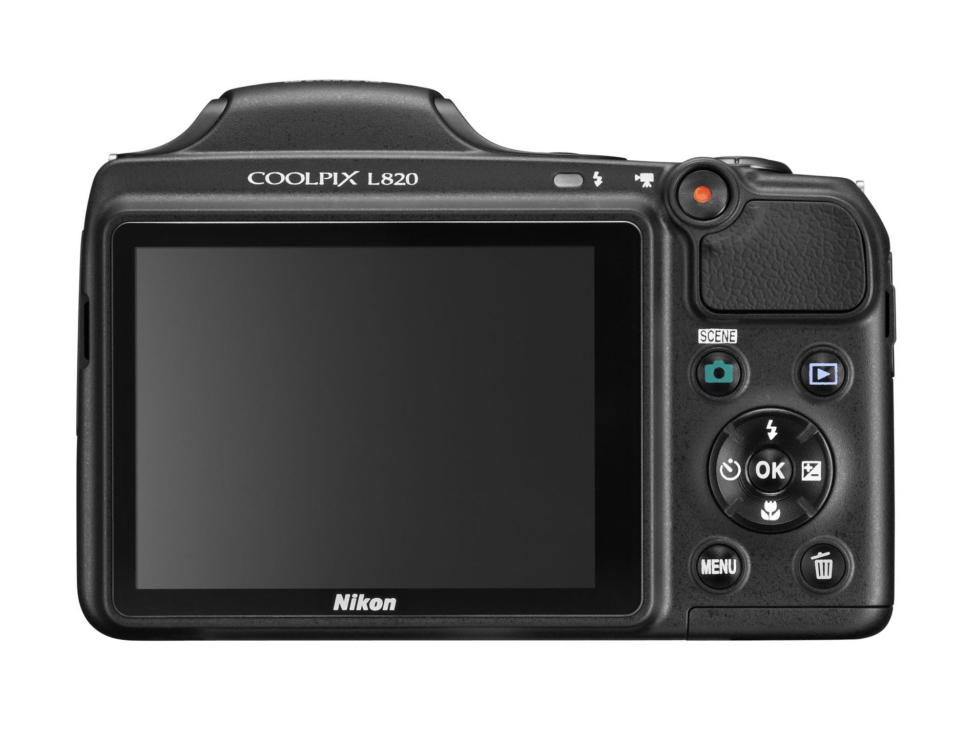 Компактная фотокамера Nikon COOLPIX L820 - дисплей прямой