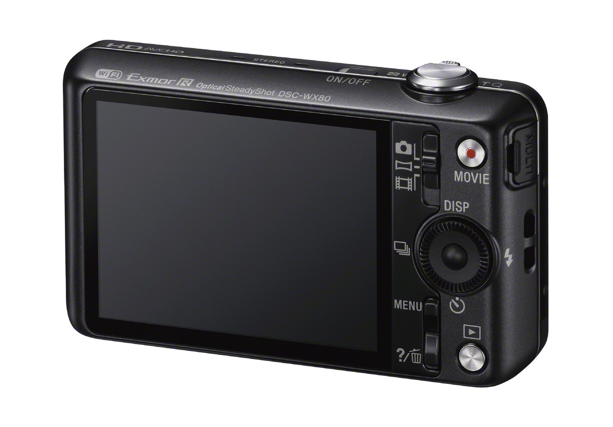 Компактная фотокамера Sony WX80 - дисплей
