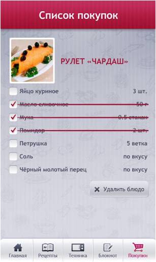 Приложение Кулинарной академии LG_Пошаговое приготовление